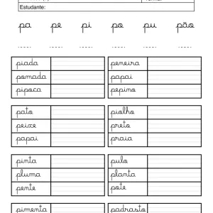 Ficha de alfabetização para colorir 73