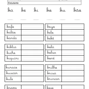 Ficha de alfabetização para colorir 74