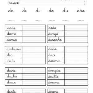 Ficha de alfabetização para colorir 76
