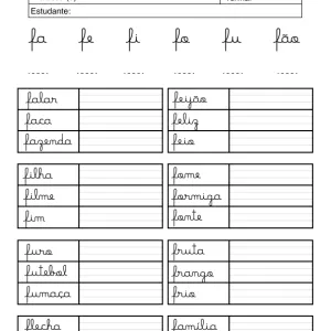 Ficha de alfabetização para colorir 77