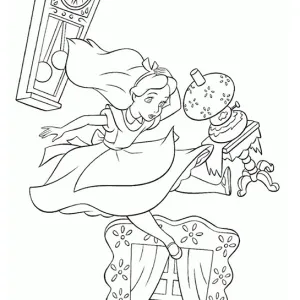 Desenho de Alice no País das Maravilhas para colorir 8