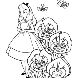 Desenho de Alice no País das Maravilhas para colorir 9