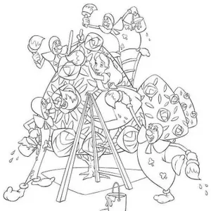 Desenho de Alice no País das Maravilhas para colorir 13