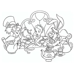 Desenho de Alice no País das Maravilhas para colorir 14