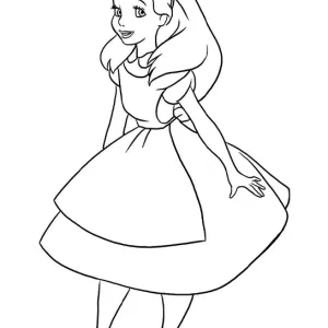 Desenho de Alice no País das Maravilhas para colorir 16