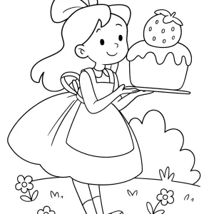 Desenho de Alice no País das Maravilhas para colorir 18