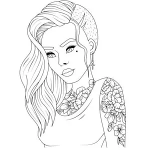 Desenho estilo tumblr para colorir 1