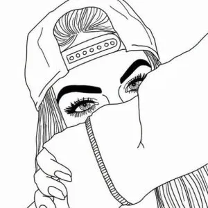Desenho estilo tumblr para colorir 2