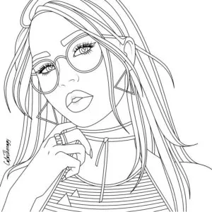 Desenho estilo tumblr para colorir 7
