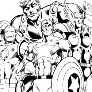 Desenho dos Vingadores para colorir 1