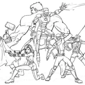 Desenho dos Vingadores para colorir 2