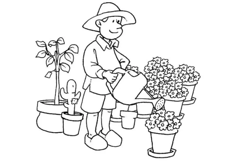 Desenho de profissão para colorir 18