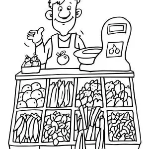 Desenho de profissão para colorir 21