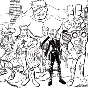 Desenho dos Vingadores para colorir 8