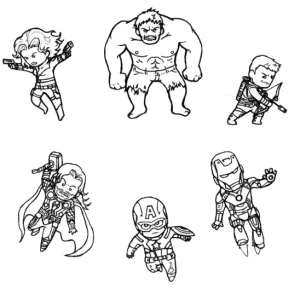 Desenho dos Vingadores para colorir 9