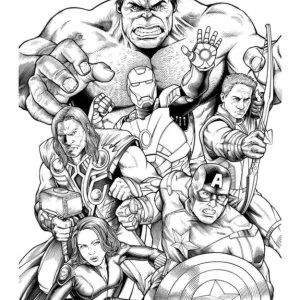 Desenho dos Vingadores para colorir 10