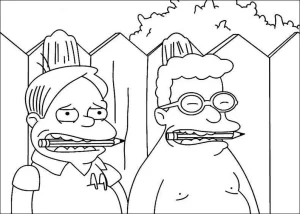 Desenho dos Simpsons para colorir 4
