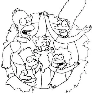 Desenho dos Simpsons para colorir 7