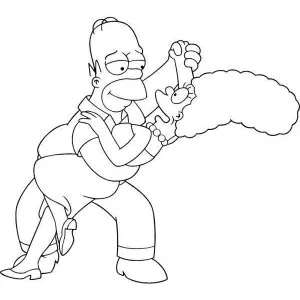 Desenho dos Simpsons para colorir 15