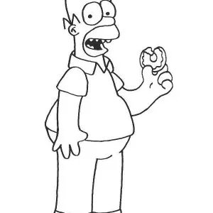 Desenho dos Simpsons para colorir 17