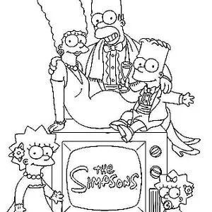 Desenho dos Simpsons para colorir 21
