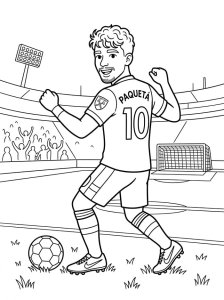 Lucas Paquetá em pose de retrato, do peito para cima, para colorir