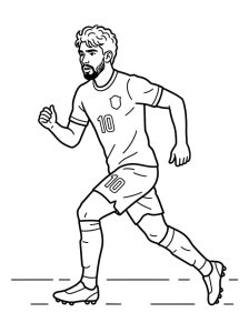 Lucas Paquetá com a camisola da seleção e o emblema ao peito, para colorir