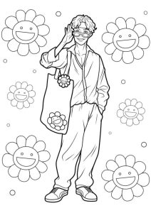 Desenho do BTS para colorir 2