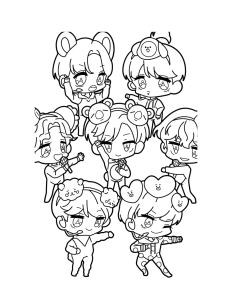 Desenho do BTS para colorir 21