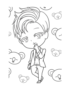 Desenho do BTS para colorir 19