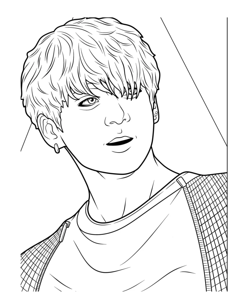 Desenho do BTS para colorir 18