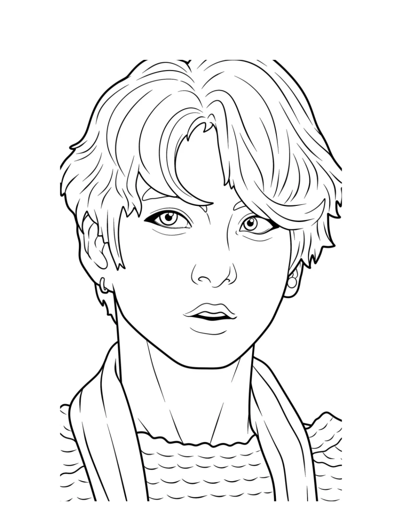 Desenho do BTS para colorir 17