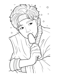 Desenho do BTS para colorir 15
