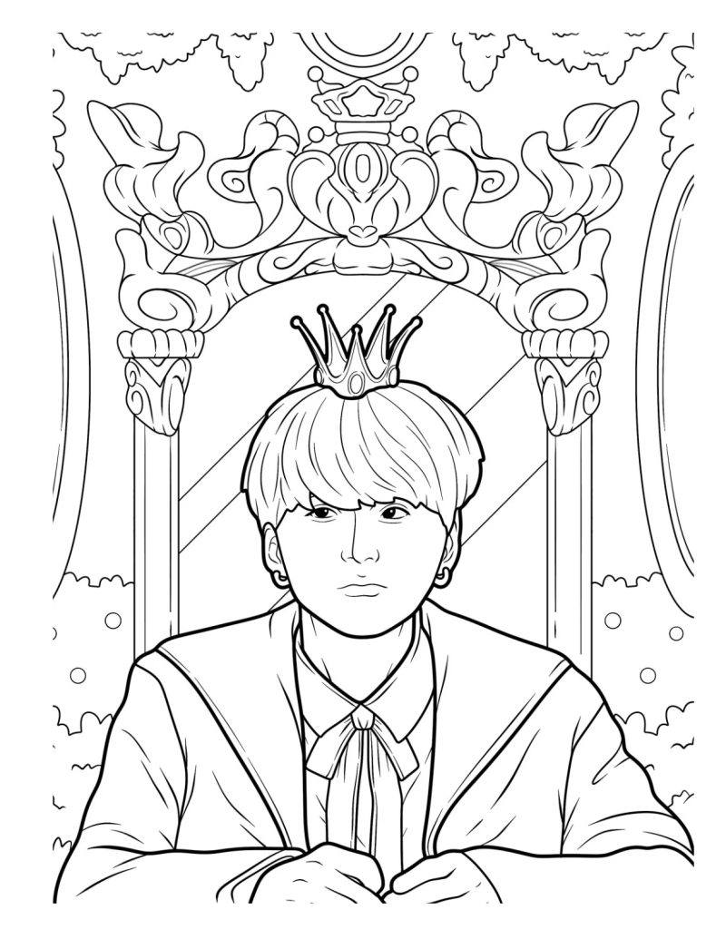 Desenho do BTS para colorir 14