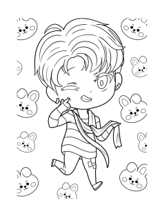 Desenho do BTS para colorir 10
