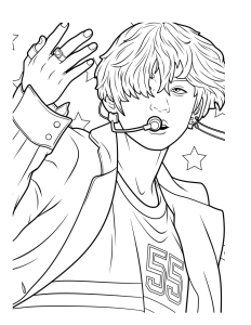 Desenho do BTS para colorir 23
