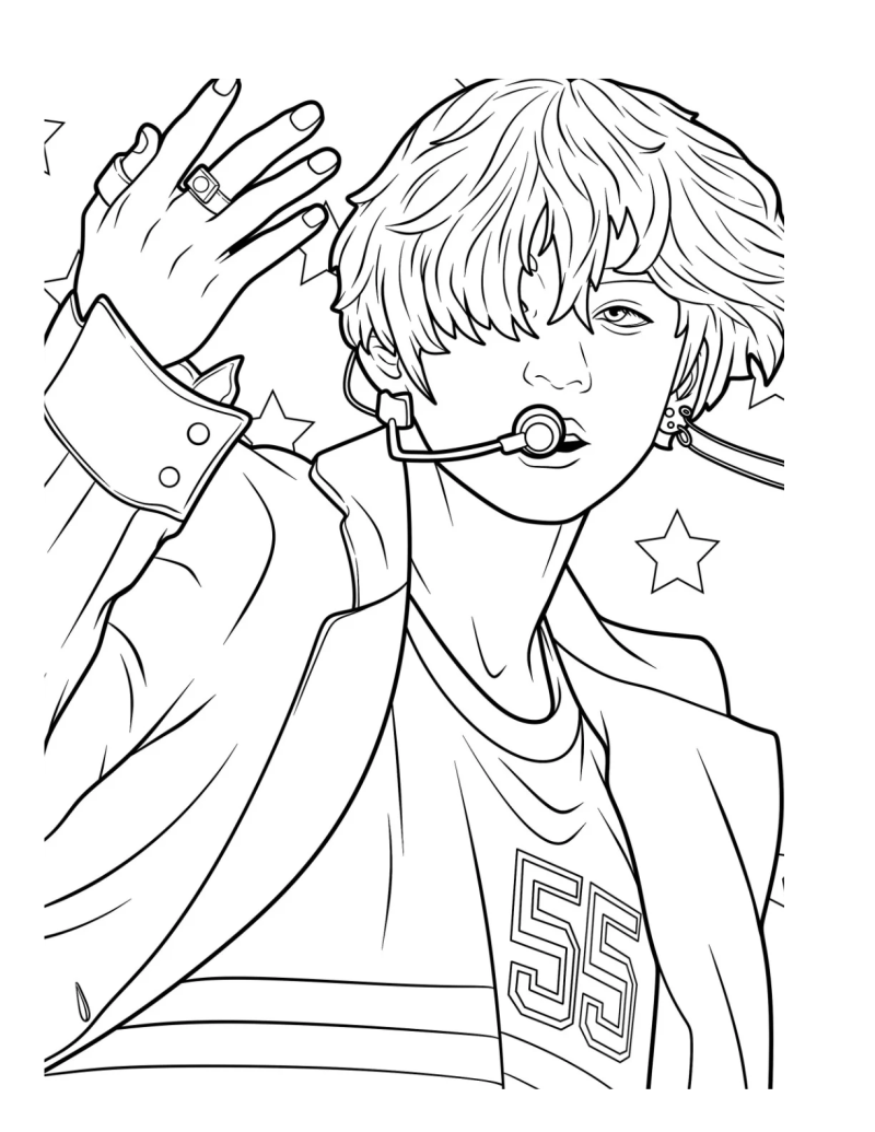 Desenho do BTS para colorir 23