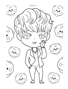 Desenho do BTS para colorir 22