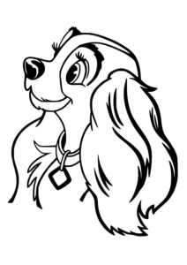 A Dama de perfil, desenho para colorir
