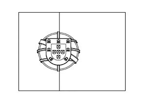 Desenho da bandeira de Portugal para colorir 1