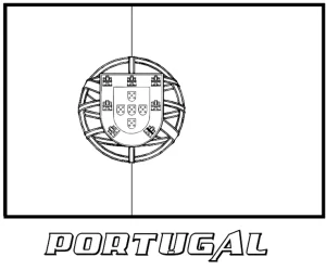 Desenho da bandeira de Portugal para colorir 4
