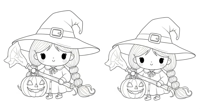 Desenho de bruxa para colorir 23