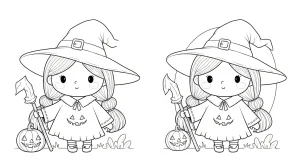 Desenho de bruxa para colorir 20