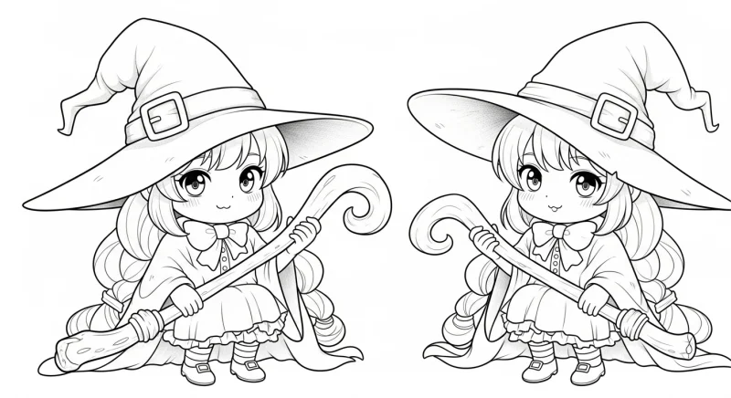 Desenho de bruxa para colorir 15