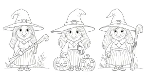 Desenho de bruxa para colorir 13