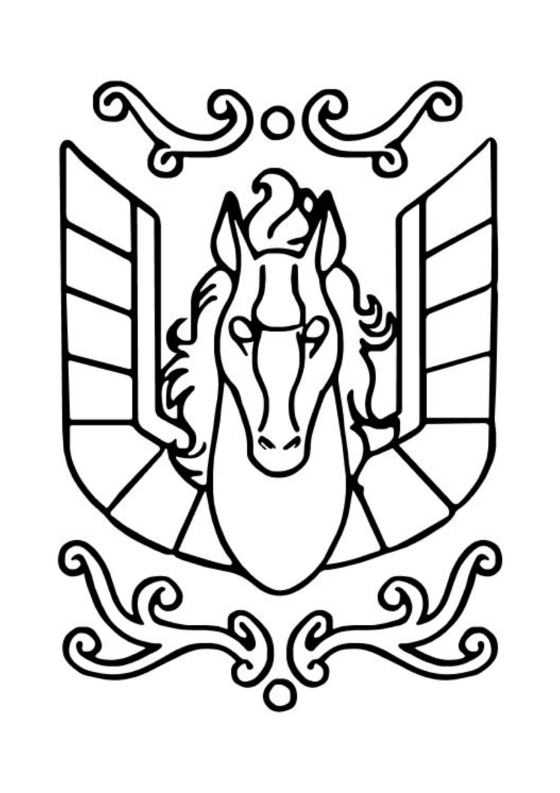 Desenho para colorir do símbolo do Pégaso