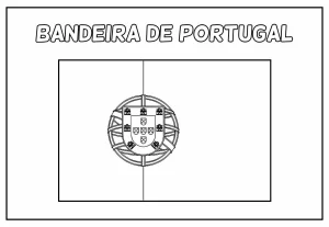 Desenho da bandeira de Portugal para colorir 12