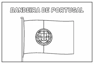 Desenho da bandeira de Portugal para colorir 13