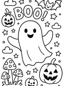 Desenho de fantasma para colorir 22
