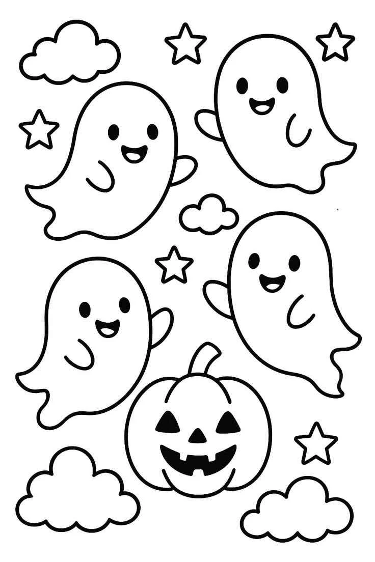 Desenho de fantasma para colorir 6